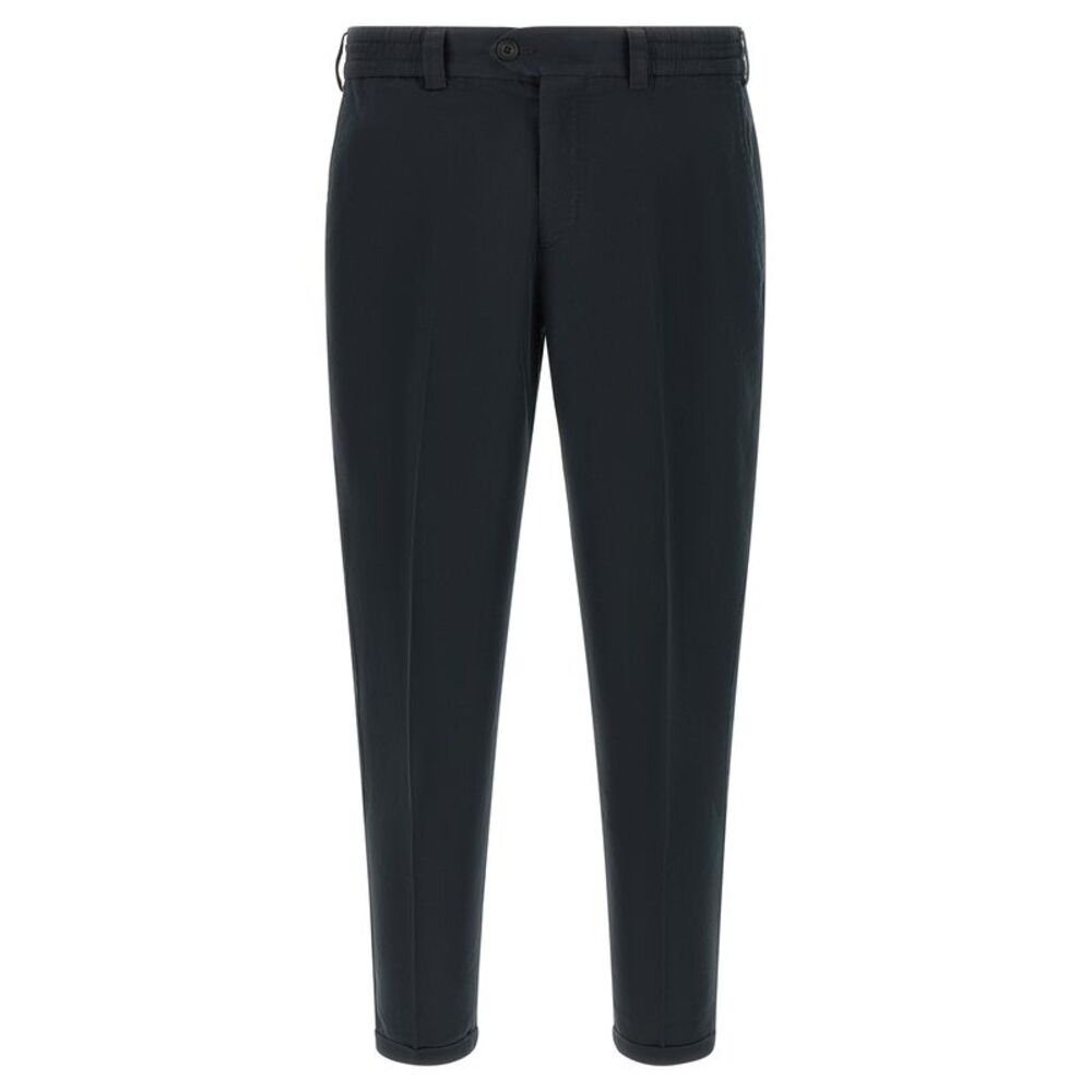 PT Torino Black Linen Casual Men's Pants